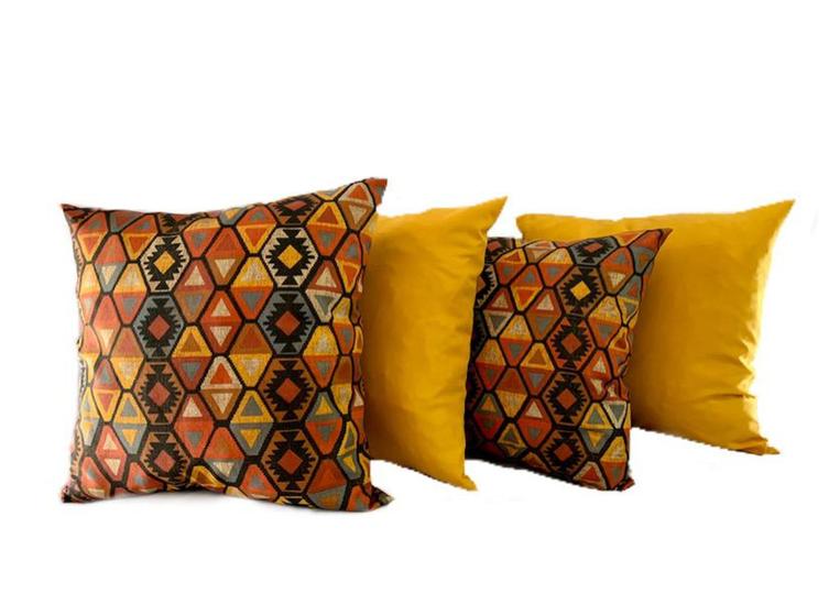 Imagem de  Almofada Cheia Com Enchimento Colorida Moderna Decorativa Pra Sala Sofa