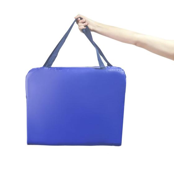 Imagem de Almofada Colchonete Para Espreguicadeira Azul Dobrável Bolsa 123 Organizei