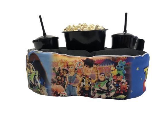 Imagem de Almofada Com Bolso Porta Pipoca Balde + Copos Toy Story