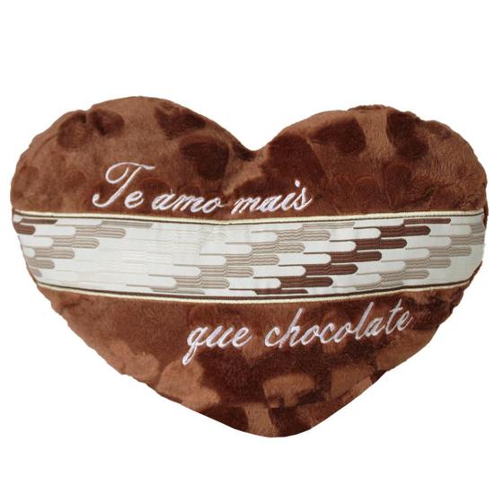 Imagem de Almofada Coração Te Amo Mais Que Chocolate Dia Dos Namorados