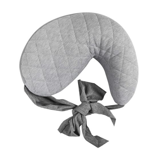 Imagem de Almofada de Amamentação Boppy Anywhere Travel Soft Grey - com Cinto Elástico