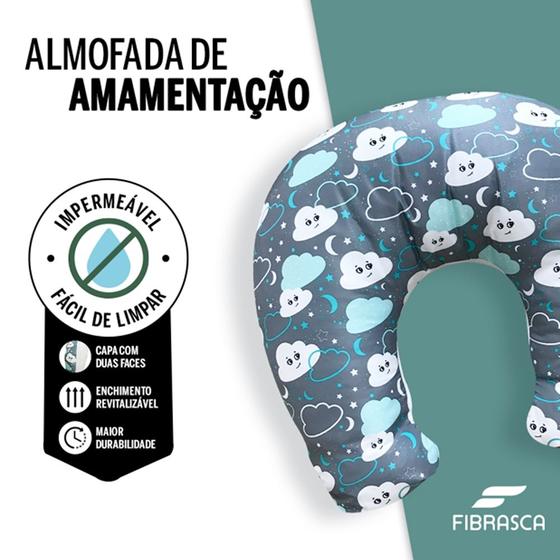 Imagem de Almofada De Amamentacao Impermeavel Fibrasca Nuvem