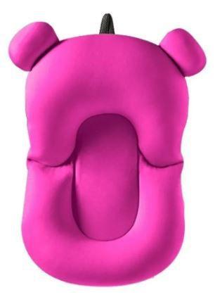 Imagem de  almofada de banho para bebê banheira flutuante boia c/ alça  rosa