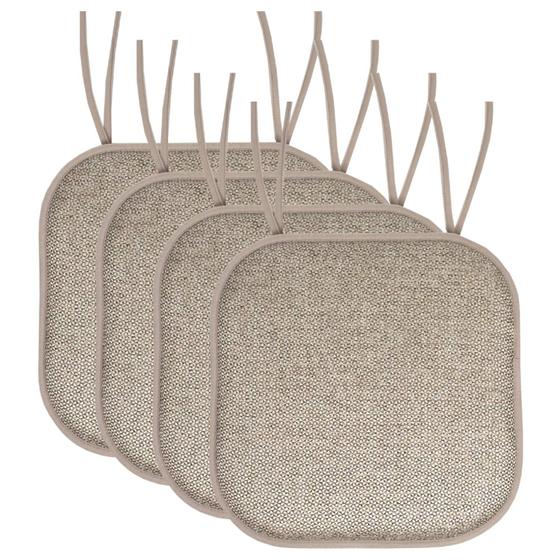 Imagem de Almofada de Cadeira com Espuma de Memória Sweet Home Collection - Pacote com 4