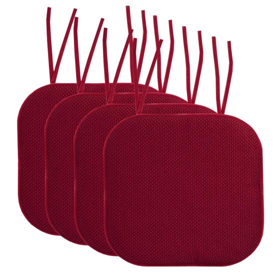 Imagem de Almofada de Cadeira com Espuma de Memória Sweet Home Collection - Pacote com 4