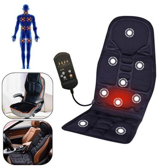 Imagem de Almofada de cadeira de massagem respirável universal almofada de massagem elétrica sem fio massageador de corpo inteiro