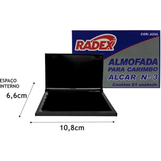 Imagem de Almofada de Carimbo Num 3 Azul Radex