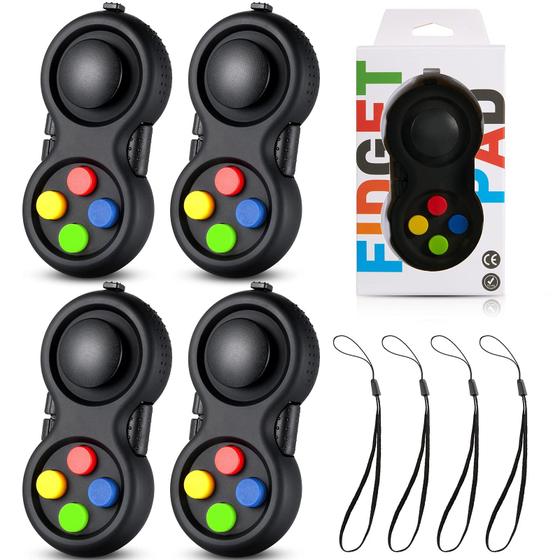 Imagem de Almofada de Controle de Jogo Fidget Skylety - Kit com 4 Peças e Cordão