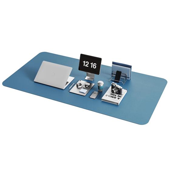 Imagem de Almofada de mesa Ysagi antiderrapante impermeável em couro de PVC 120x60cm azul