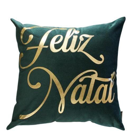 Imagem de Almofada de Natal Foil Verde Belchior 43x43cm - Poliéster