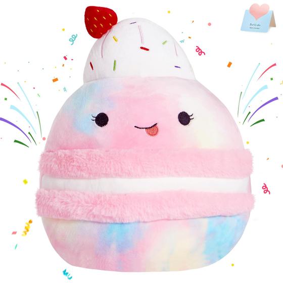 Imagem de Almofada de Pelúcia CozyWorld Macaron 30cm - Brinquedo de Pelúcia com Formato de Comida