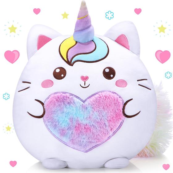 Imagem de Almofada de pelúcia Leyndo Caticorn Unicorn Cat 35cm