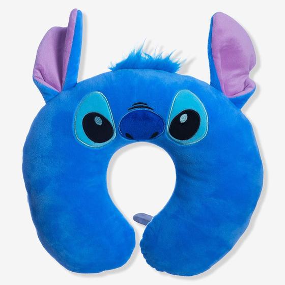 Imagem de Almofada de Pescoço c/ Aplique p/ Viagem Stitch Disney Oficial