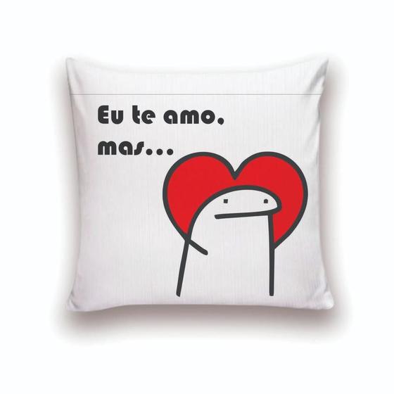 Imagem de Almofada Decorativa 25x25 Personalizado Cheias Flork Eu Amo