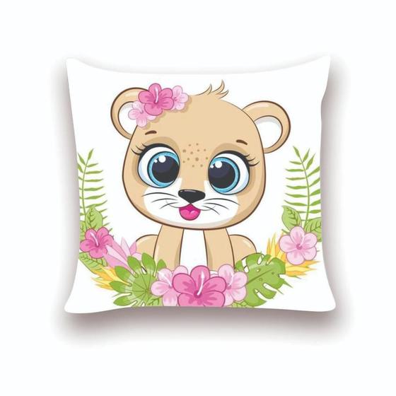 Imagem de Almofada Decorativa 40x40 Personalizado Cheias Infantil Leoa