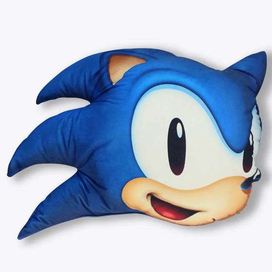 Imagem de Almofada Decorativa Aveludada Sonic Speed Original Zona Criativa