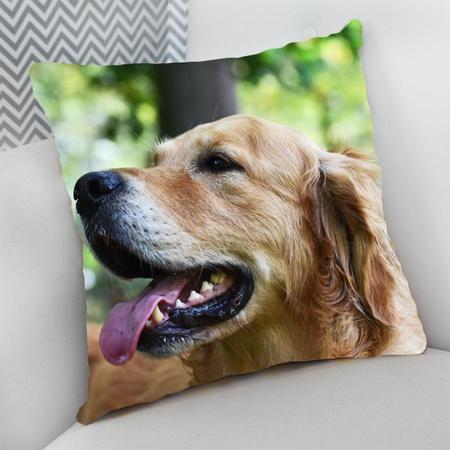 Imagem de Almofada Decorativa Cheia c/ Zíper 25x25cm, Golden Retrivier