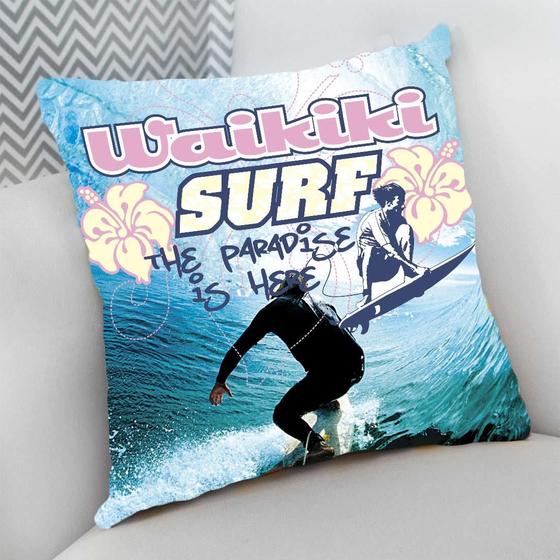 Imagem de Almofada Decorativa Cheia c/ Zíper 40x40 Surf Surfista Praia