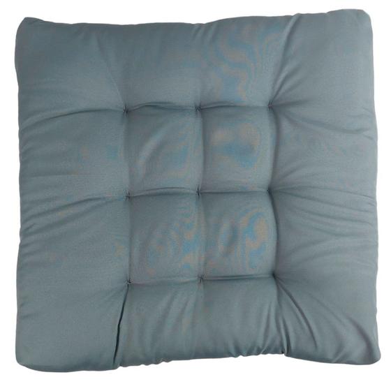 Imagem de Almofada Decorativa Futon Assento Cadeira 60x60cm Sofá Poltrona Cheia Grande Cinza