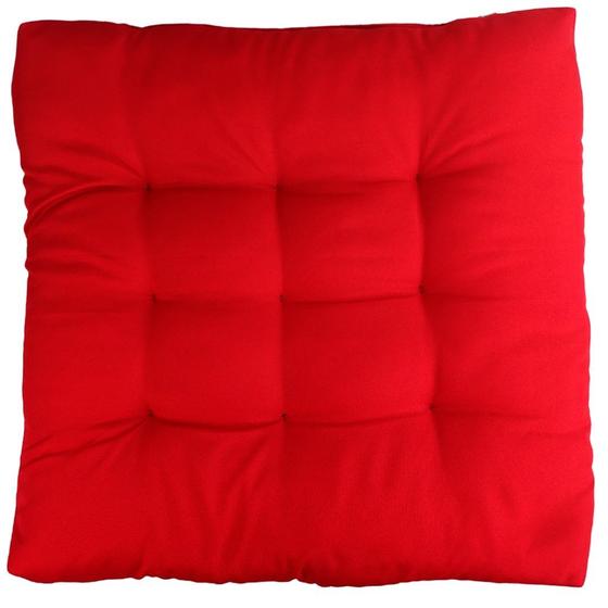 Imagem de Almofada Decorativa Futon p/ Assento de Cadeira 60x60cm Tecido Oxford Monte Canto Alemão Vermelho