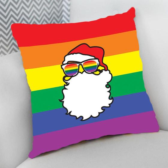 Imagem de Almofada Decorativa Personalizado Natal Papai Noel LGBTQIA+