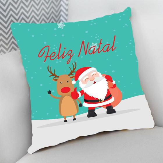 Imagem de Almofada Decorativa Personalizado Natal Papai Noel na Neve