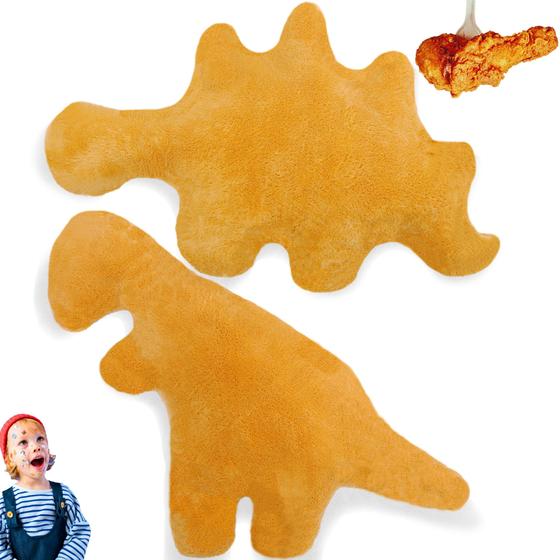 Imagem de Almofada Dinossauro ML.ENJOY - 48cm - Formato Nugget de Frango