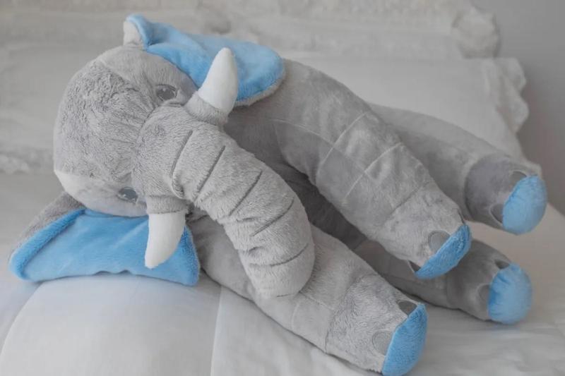 Imagem de Almofada Elefante De Pelúcia Gigante 80cm Travesseiro Varias Cores
