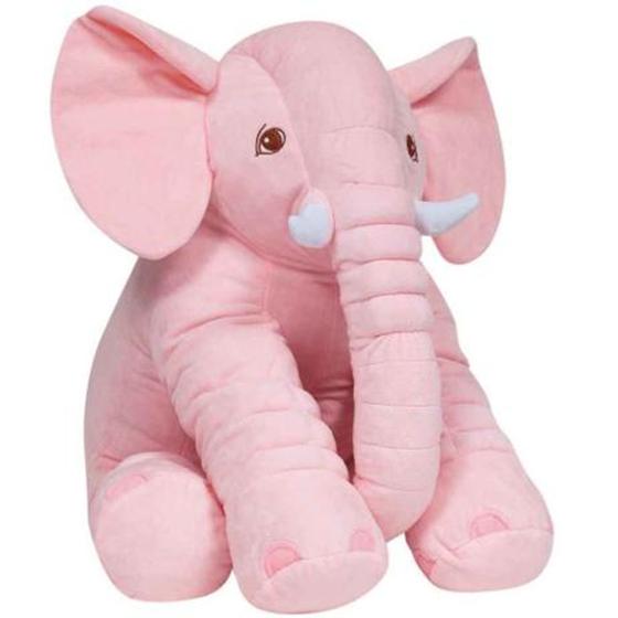 Imagem de Almofada Elefante de Pelúcia Rosa