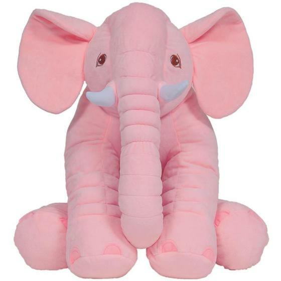 Imagem de Almofada Elefante Rosa Gigante Buba - 60cm