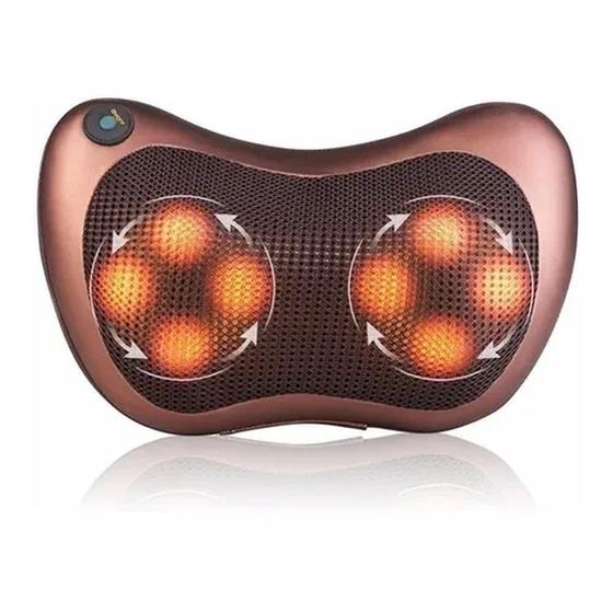 Almofada Encosto Massageador Shiatsu Lombar Pescoço Veicular