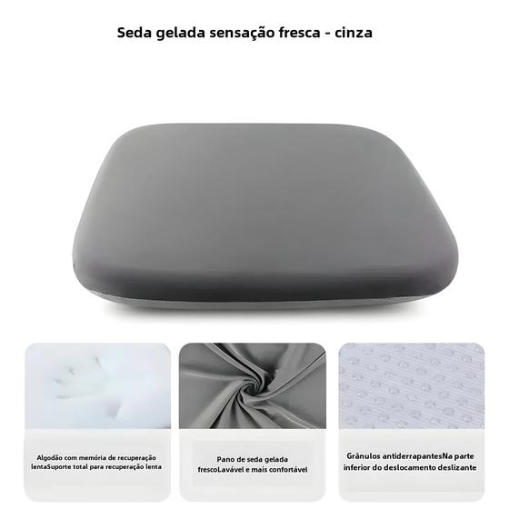 Imagem de Almofada Ergonômica de Assento em Espuma Viscoelástica para Escritório e Estudo