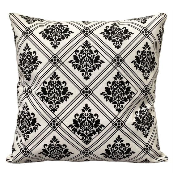 Imagem de Almofada Estampada Damask 40x40cm Preto