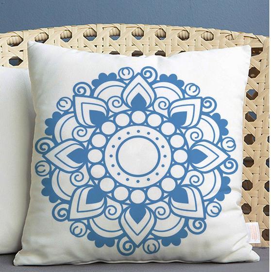 Imagem de Almofada Estampada Mandala 40x40cm Obery Azul