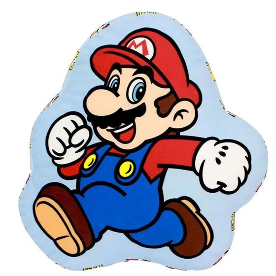 Imagem de Almofada Fibra Formato de Mario Bross