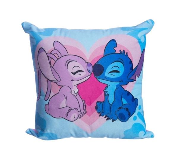 Imagem de Almofada Fibra Veludo 40x40 Stitch E Angel Namorados Disney