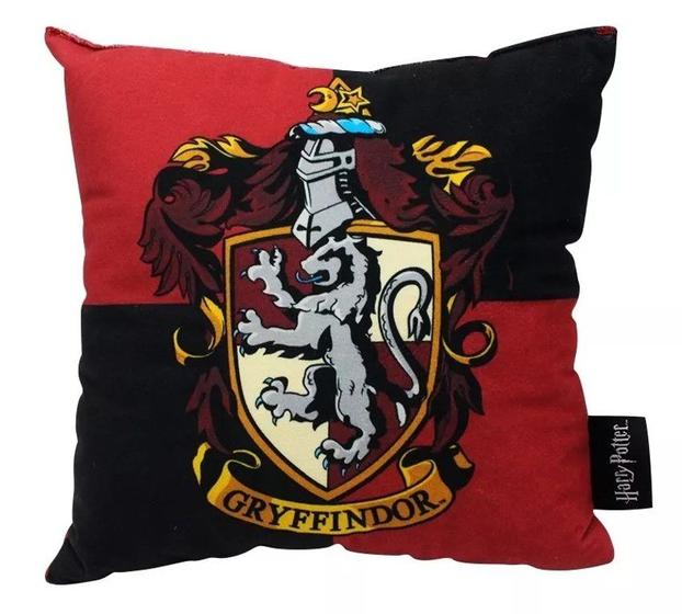 Imagem de Almofada Fibra Veludo Hary Potter Grifinória 25x25 cm - Zona Criativa