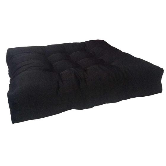 Imagem de Almofada Futon Cadeiras Bancos Áreas 60X60 Cm Preto