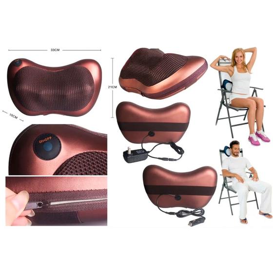 Imagem de Almofada Massageadora Eletrônica para Relaxamento Perfeita para Pescoço e Ombros