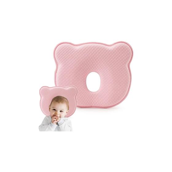 Imagem de Almofada Memory Foam Baby Flat Head Mobiliário de quarto rosa