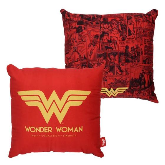 Imagem de Almofada Mulher Maravilha Liga da Justiça - 40cm - DC Original - Zona Criativa - 1 Un - Rizzo