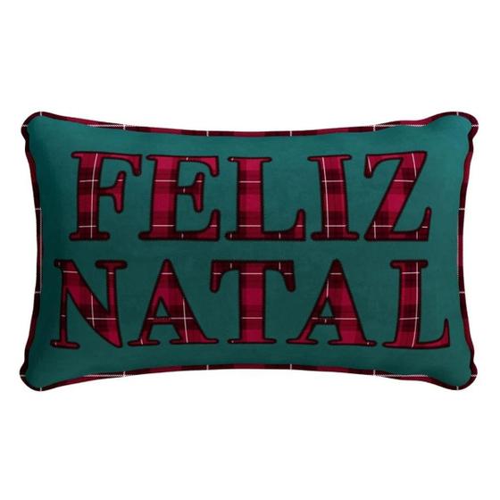 Imagem de Almofada Natalina Cordone Feliz Natal 445485 35x55cm Belchior