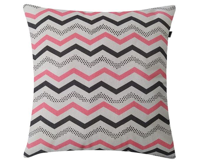 Imagem de Almofada Natural Chevron 40x40cm Rosa