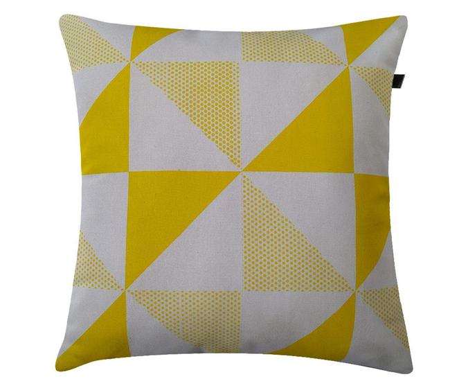 Imagem de Almofada Natural Triangulos 40x40cm Amarelo