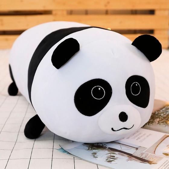 Imagem de Almofada Panda Rolinho Travesseiro Pandinha Macio 40cm - FOFUXOS DE PELÚCIA