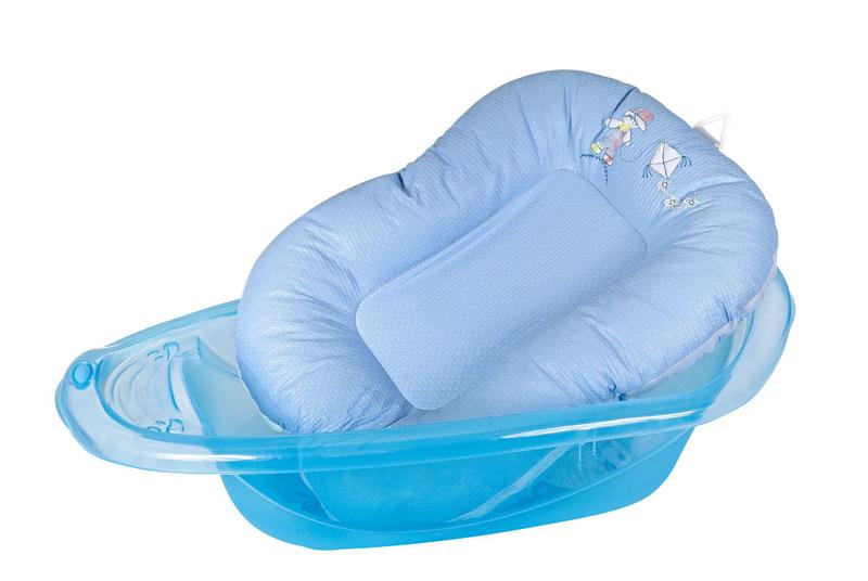 Imagem de Almofada Para Banho De Bebê - Azul Marinho / Rosa / Palha / Azul Bebe