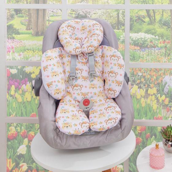 Imagem de Almofada para Bebê Conforto Apoio Redutor de Bebê Menina Ursa Florista