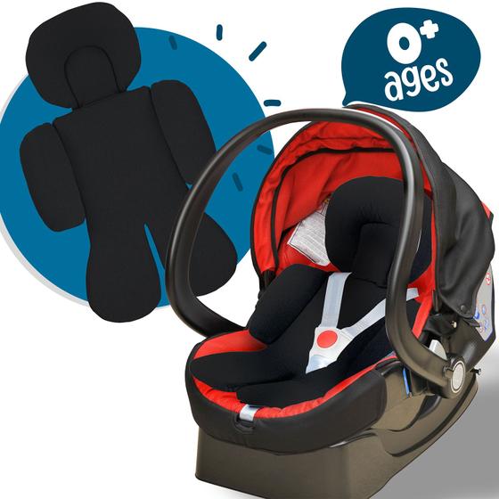 Imagem de Almofada Para Bebê Conforto redutor Universal Futon carrinho balanço carro PRETO