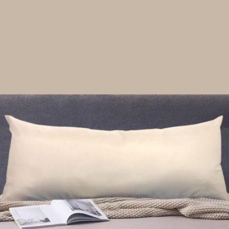 Imagem de Almofada Para Cabeceira Cama Casal Encosto de Dormir Leitura Travesseiro 60X140 Decoração Bege
