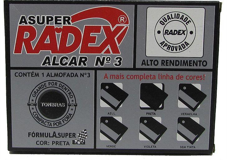 Imagem de Almofada Para Carimbo Radex A super N 3 Preto